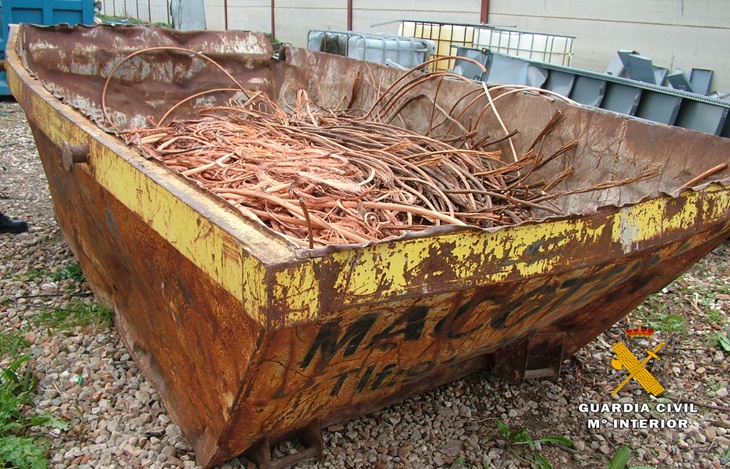 57 detenidos por el robo de cable en 19 provincias, entre ellas, Cáceres y Badajoz