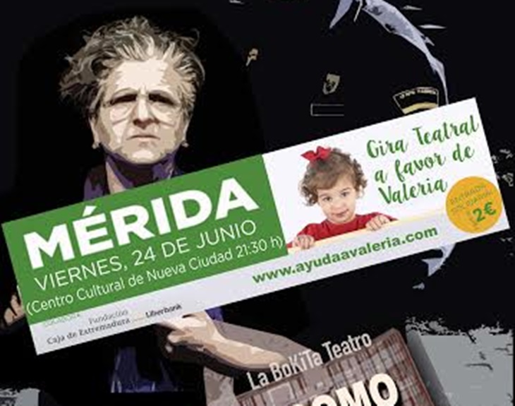Teatro a favor de Valeria esta tarde