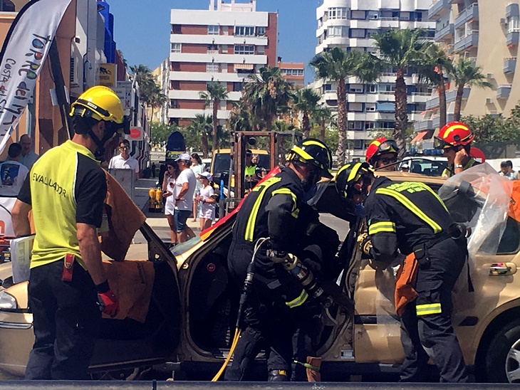 Bomberos de la Diputación destacan en Rescate en Accidentes de Tráfico
