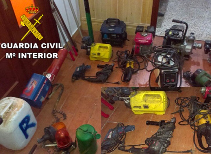 Cinco detenidos por robar en casas de campo y explotaciones ganaderas