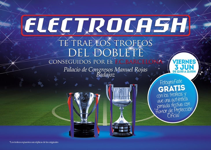 El trofeo de la Liga y la Copa del Rey están en Badajoz