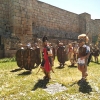 Imángenes de la recreación de lucha entre guerreros romanos