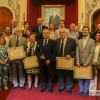 Imágenes de los nuevos cronistas de Badajoz tomando posesión