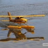 Los hidroaviones sobrevuelan el Guadiana en Badajoz