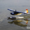 Los hidroaviones sobrevuelan el Guadiana en Badajoz