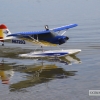 Los hidroaviones sobrevuelan el Guadiana en Badajoz
