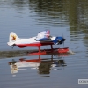 Los hidroaviones sobrevuelan el Guadiana en Badajoz