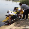 Los hidroaviones sobrevuelan el Guadiana en Badajoz