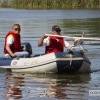 Los hidroaviones sobrevuelan el Guadiana en Badajoz