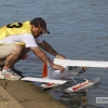 Los hidroaviones sobrevuelan el Guadiana en Badajoz