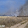 Un incendio calcina a estas horas el Cerro del Viento en Badajoz