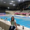 La montijana, Lourdes Sánchez, nadadora Europea Master en Londres
