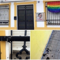 Queman una bandera arcoiris en Los Santos de Maimona