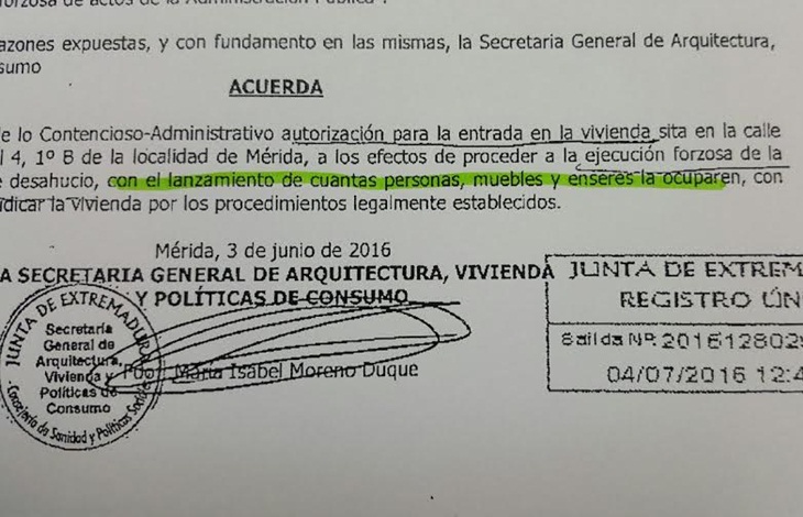 Podemos denuncia un nuevo desahucio de la Junta