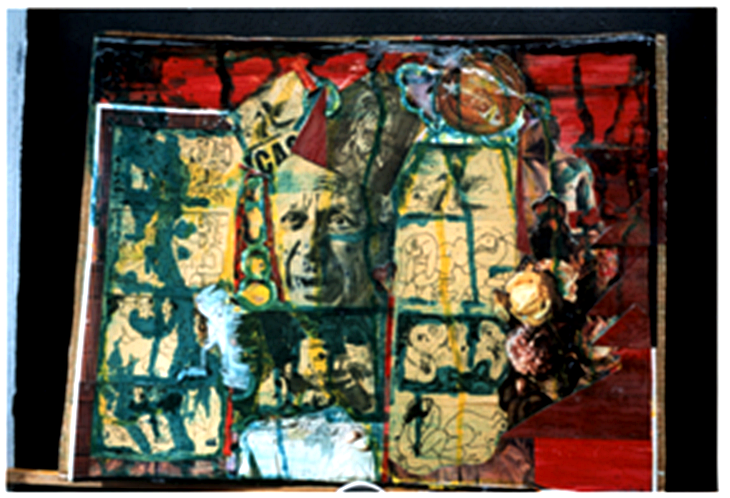 El artista plástico Pedro de las Heras expone  37 collages en La Tetería