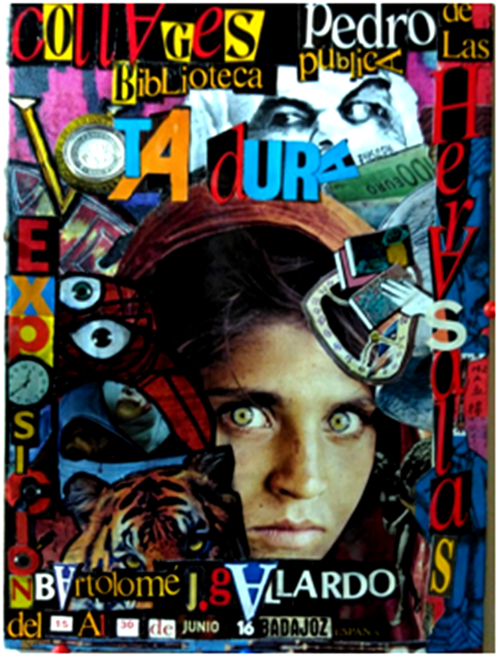 El artista plástico Pedro de las Heras expone  37 collages en La Tetería