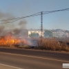 La carretera de la Corte (Badajoz) afectada por las llamas
