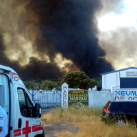 El Infoex mantiene el nivel 1 de peligrosidad en el incendio de Cáceres