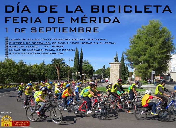 Mérida celebrará el día de la bicicleta el 1 de septiembre