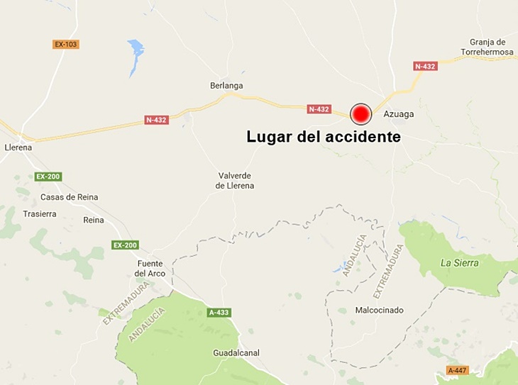 Un joven queda atrapado tras accidentarse con su camión en Azuaga
