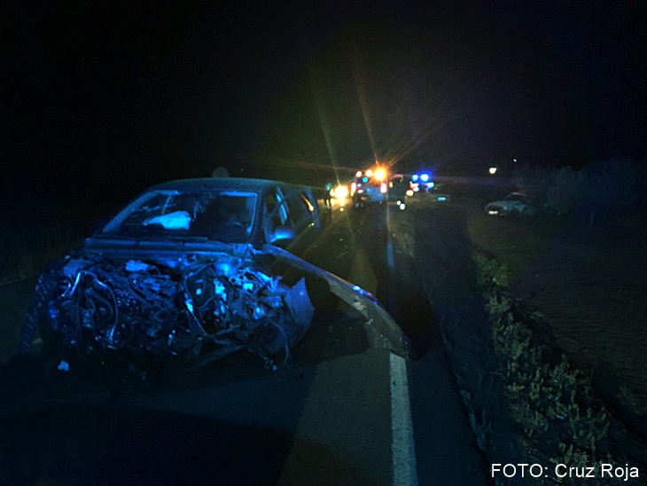 Cuatro heridos en una colisión en Valverde de Leganes (Badajoz)