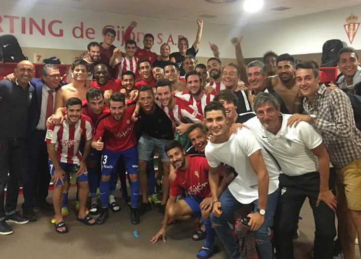 Los extremeños Burgui y Cuellar, claves en la victoria del Sporting
