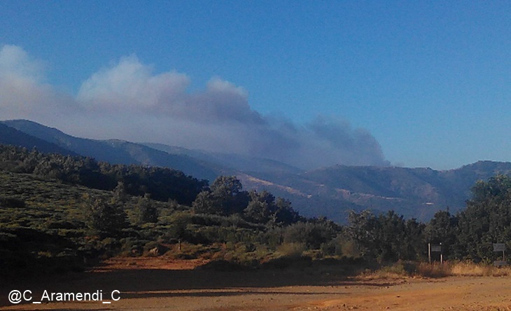 Arde la parte alta de la Garganta de los Infiernos