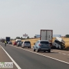 Herido el conductor de un trailer tras accidentarse entrando en Badajoz