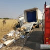 Herido el conductor de un trailer tras accidentarse entrando en Badajoz