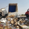 Herido el conductor de un trailer tras accidentarse entrando en Badajoz