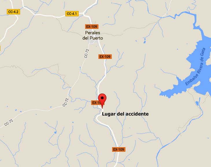 Un fallecido en accidente de tráfico en la provincia de Cáceres