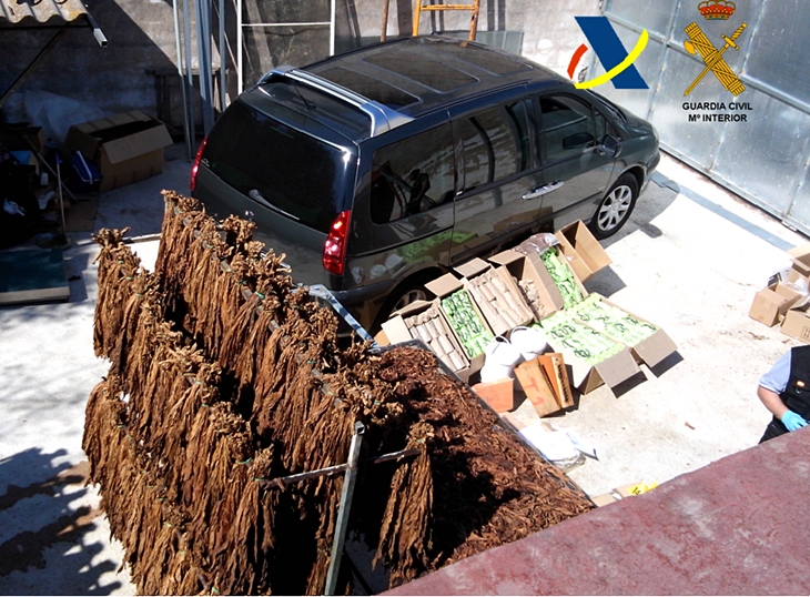 Realizada la mayor incautación de tabaco picado entre Valencia y Badajoz