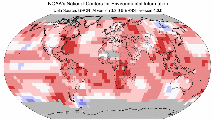 La Tierra registra 16 meses consecutivos de temperaturas de récord