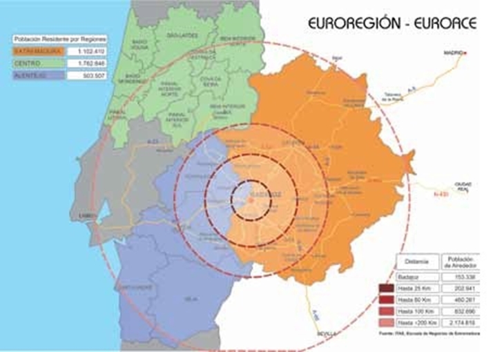 La Eurorregión (Alentejo - Extremadura - Centro) cumple hoy 7 años