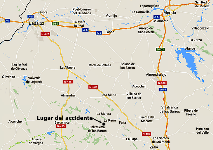 Cuatro heridos, dos de ellos graves, en la colisión de dos vehículos