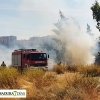 La llamas vuelven a amenazar al pabellón deportivo Juancho Pérez (Badajoz)