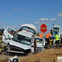 Accidente de tráfico en la carretera Badajoz-Corte de Peleas