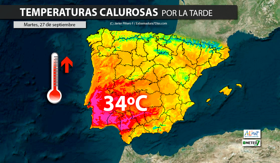 El ‘veranillo de San Miguel’ dejará temperaturas de 34ºC en Extremadura