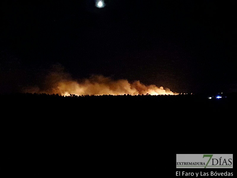 Situación actual del incendio en la Frontera de Caya (Badajoz)