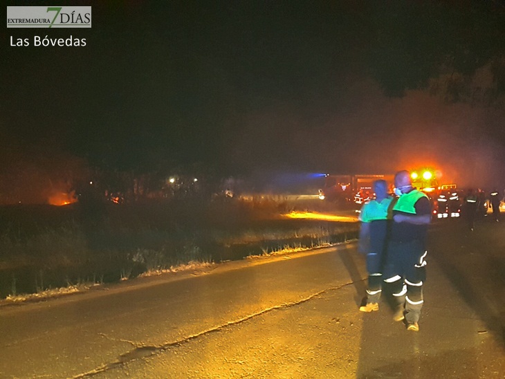 Situación actual del incendio en la Frontera de Caya (Badajoz)