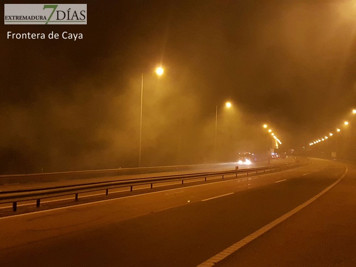 Situación actual del incendio en la Frontera de Caya (Badajoz)