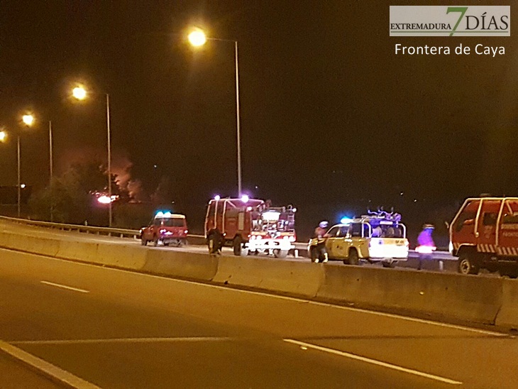 Situación actual del incendio en la Frontera de Caya (Badajoz)