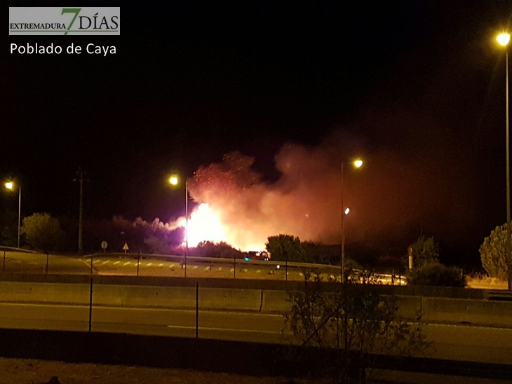 Situación actual del incendio en la Frontera de Caya (Badajoz)