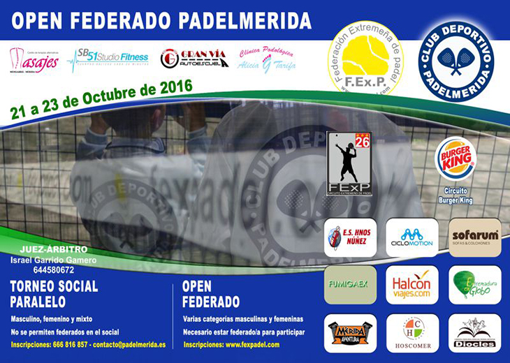 El Trofeo Padelmerida repartirá 800 euros en premios