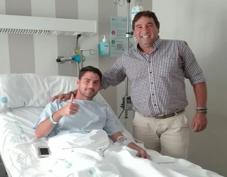 Nando González fue operado con éxito del menisco izquierdo