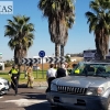 Accidente de tráfico en la rotonda de acceso a Las Vaguadas