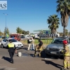 Accidente de tráfico en la rotonda de acceso a Las Vaguadas