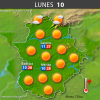 Previsión meteorológica en Extremadura. Días 8, 9 y 10 de octubre