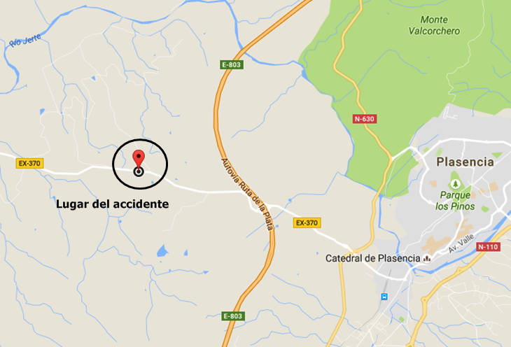 Fallece un hombre de 84 años en un accidente de tráfico en Plasencia