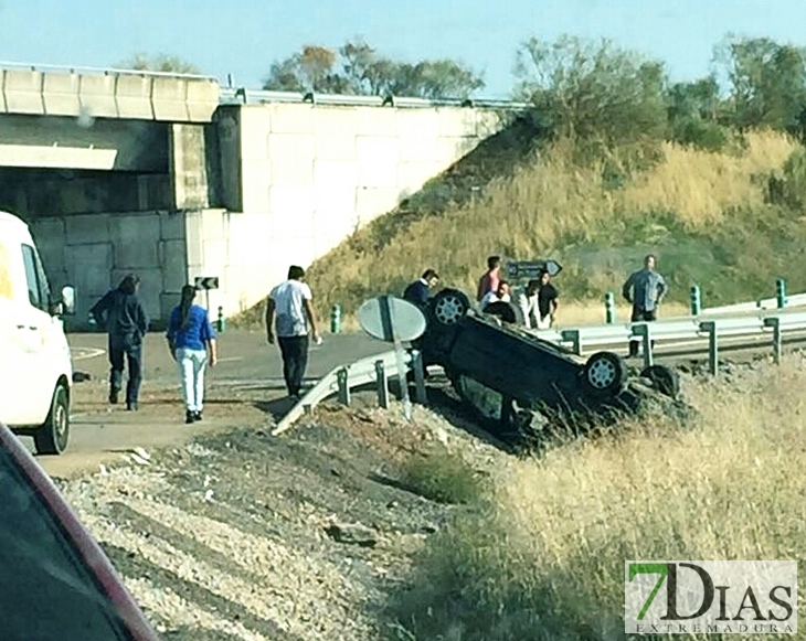 Imagen del accidente ocurrido en el cruce de Zafra